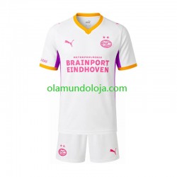 Camisola PSV Eindhoven Criança Equipamento Segundo 2026-2027 Manga Curta